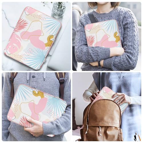 Image of MoKo 13 Inch Tablet Sleeve Bag Polyester Padded Carrying Case Slim Design | Fits New 13inch iPad Air M4 2026, iPad Pro M5 /M4 /Air M3 /M2 13 inch, iPadPro 12.9 inch, Galaxy Tab S8+ /S9+ 12.4 inch, Tropical Leaf