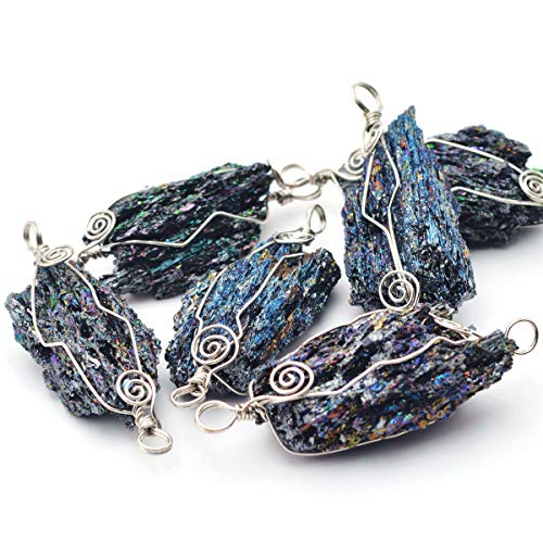 Urdeoms Dream Catcher Black Handmade Dream Catchers with Multicolor Magic Stone Pendant Dia 5.9"(NO.16) - Thumbnail 6