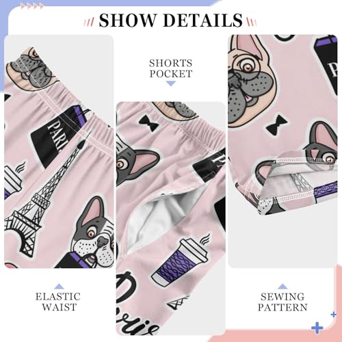 Boys' Pants Cute Dog Paris Long Bottoms Jogger Pants Elastic Waist Trousers with Pockets S-XL4