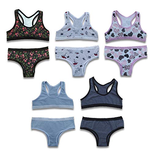 Kit com 5 Conjuntos Algodão Penteado Caçulinha