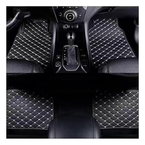XINHUITECH Custom Car Automotive Floor Mats for Renault Koleos 2011-2016, 4 Piece Set Leather Protector, All Weather Waterproof Anti-Skid Anti-Slip.(A/Black-Beige,Normal)