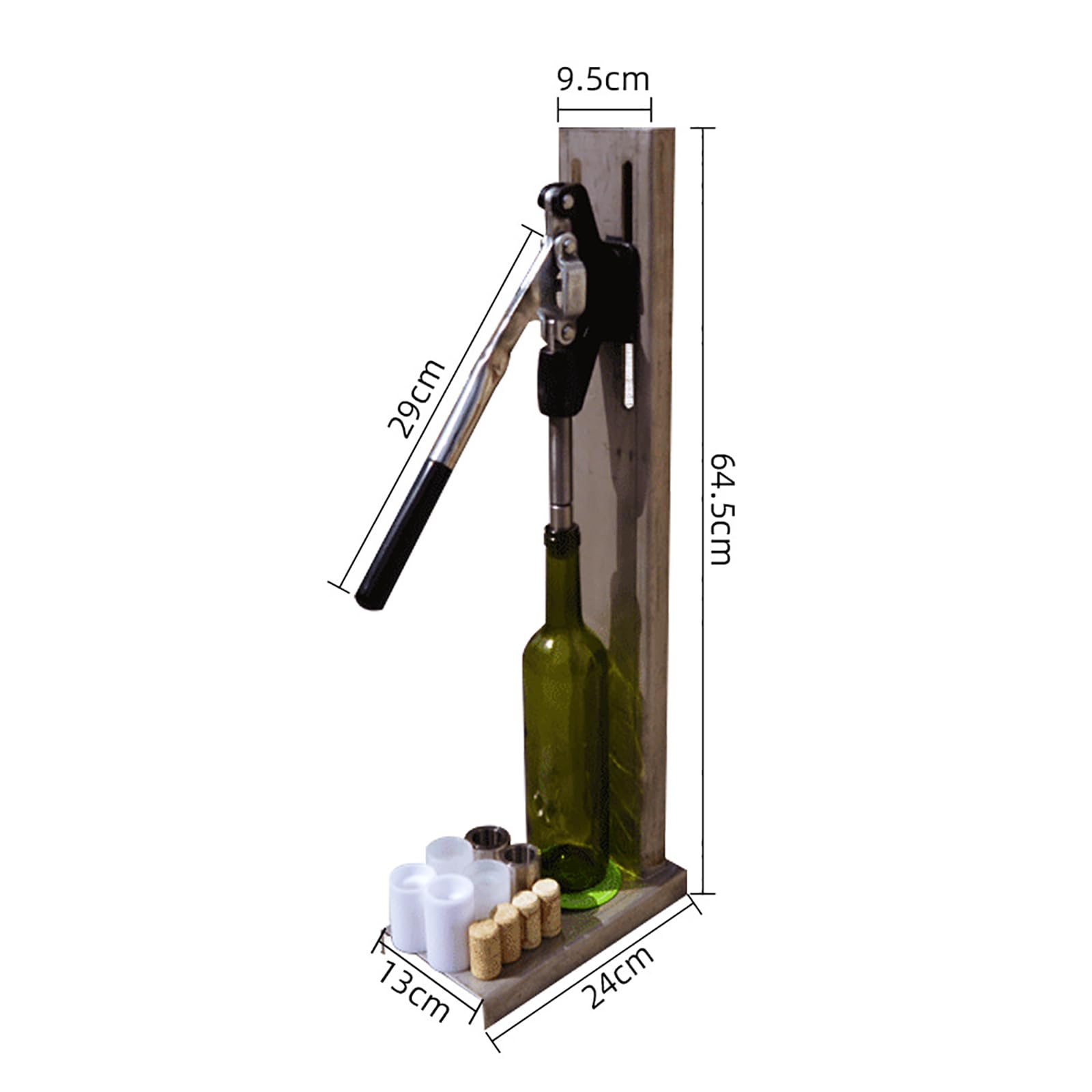 Máquina taponadora manual para botellas, prensado de corcho de alta velocidad hasta 300 botellas por hora, ideal para sellado de botellas de vino y elaboración casera