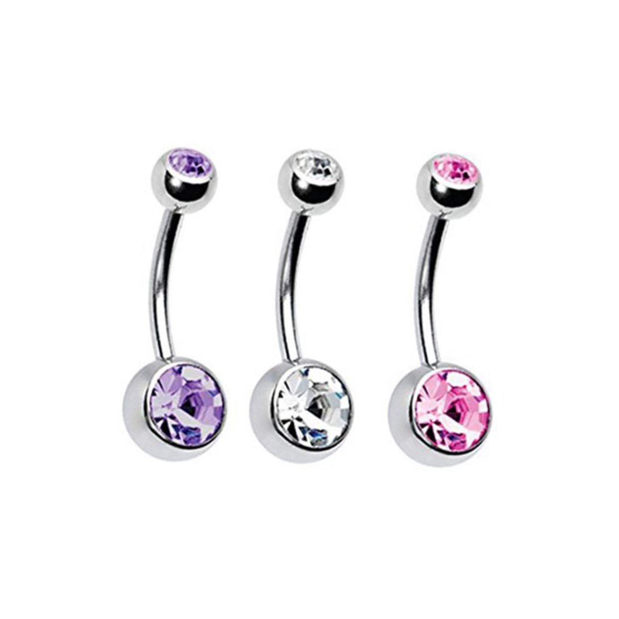 KESYOO 15Pcs Professional Kit Navel Ring Set with Gloves Durable Belly Button Jewelry for Use