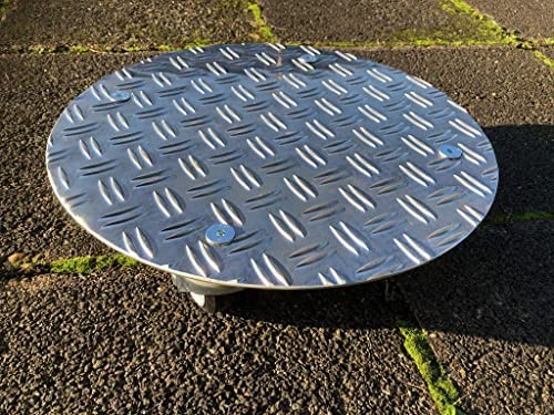 Pflanzenroller AluGrip-R280 bis280kg Blumenroller Untersetzer Indoor Outdoor Alu (Aluminium Riffel 5/6,5mm, Ø450mm)