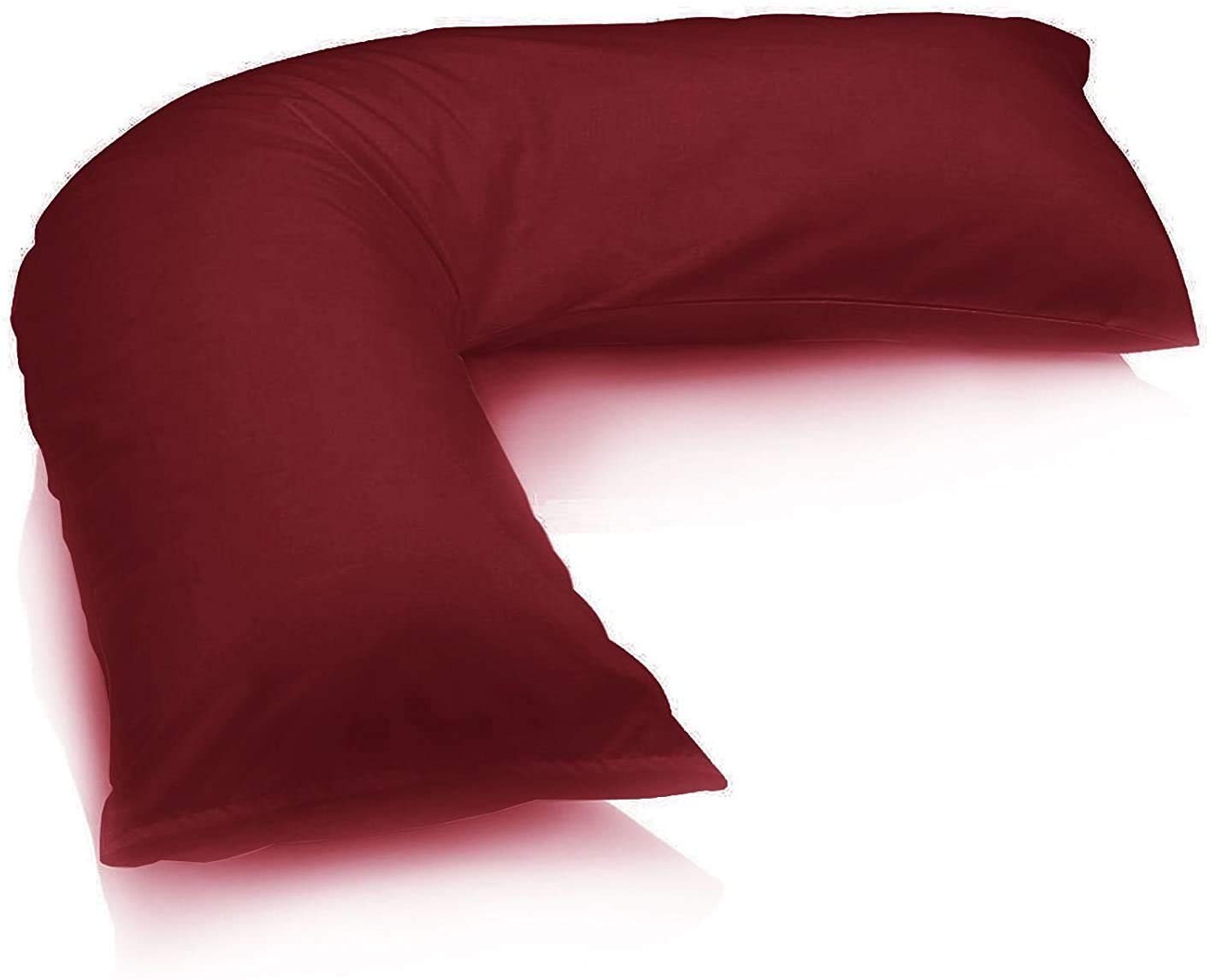 Ridds Kochanie Orthopedic, Nursing, Maternity V Shaped Bolster Pillow Case Cover only (Wine, 2)