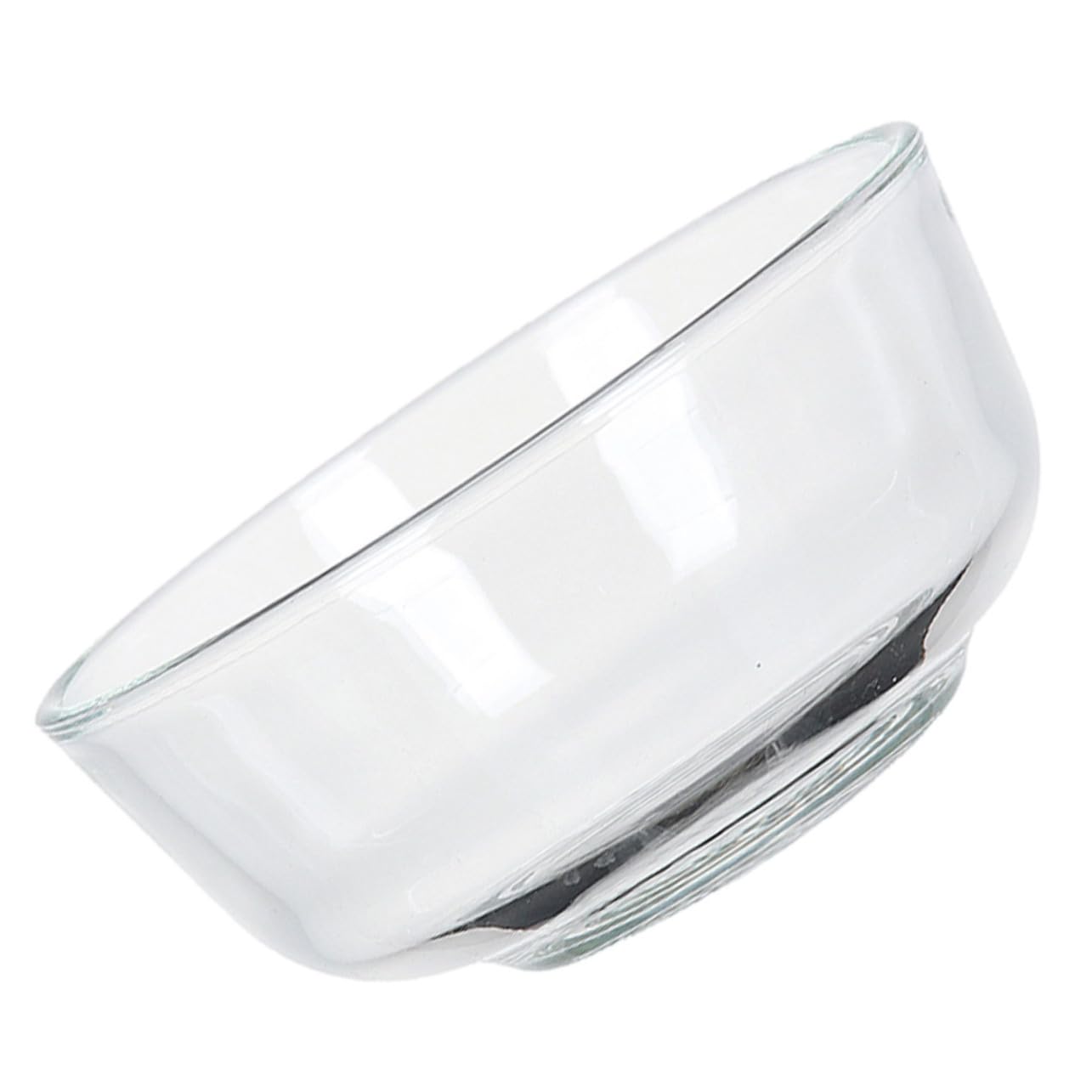COLLBATH Transparent Glass Fruit Salad Bowl 7.48In Large Decorative Dessert Container Tableware for Home Kitchen Parties