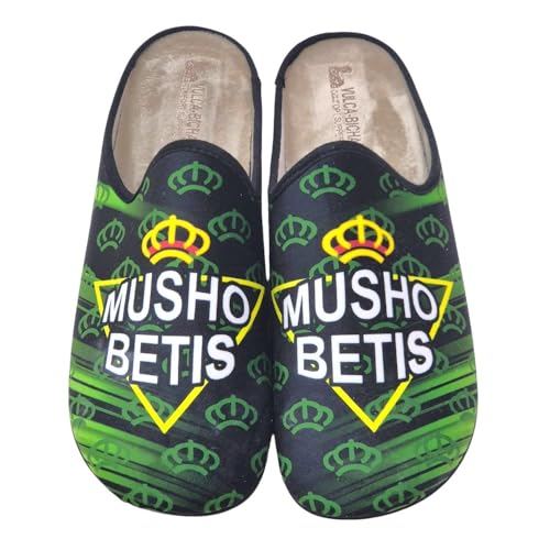 VULCA-BICHA S.L. - Zapatillas de casa Real Betis Balompié - Textil para: Hombre Color: Betis Talla: 43