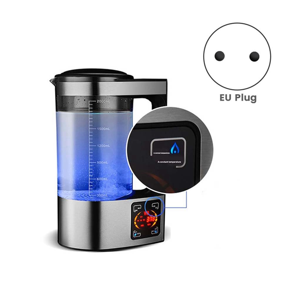 MáQuina EléCtrica de Botella de Agua Enriquecida con HidróGeno de 2L Filtro de Agua Dispensador de Agua Generador de Agua de HidróGeno Enchufe de la UE