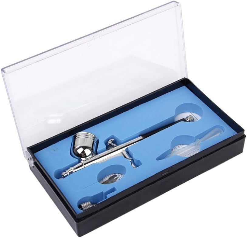 NUOBESTY 0.2mm Nozzle Airbrush for Nail Art HD-130 Spray Gun with Cleaning Brush for Professional Makeup and Nail Design for Artists and Enthusiasts