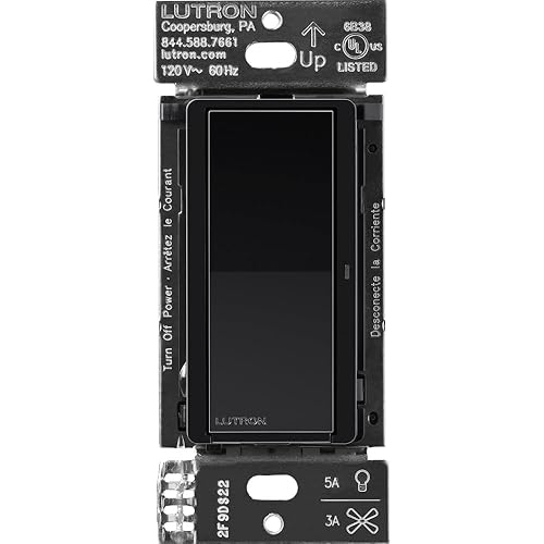 Lutron Claro - Interruptor inteligente para iluminación inteligente Caseta (requiere Lutron Smart Hub), para luces LED y ventiladores, 5 amperios,