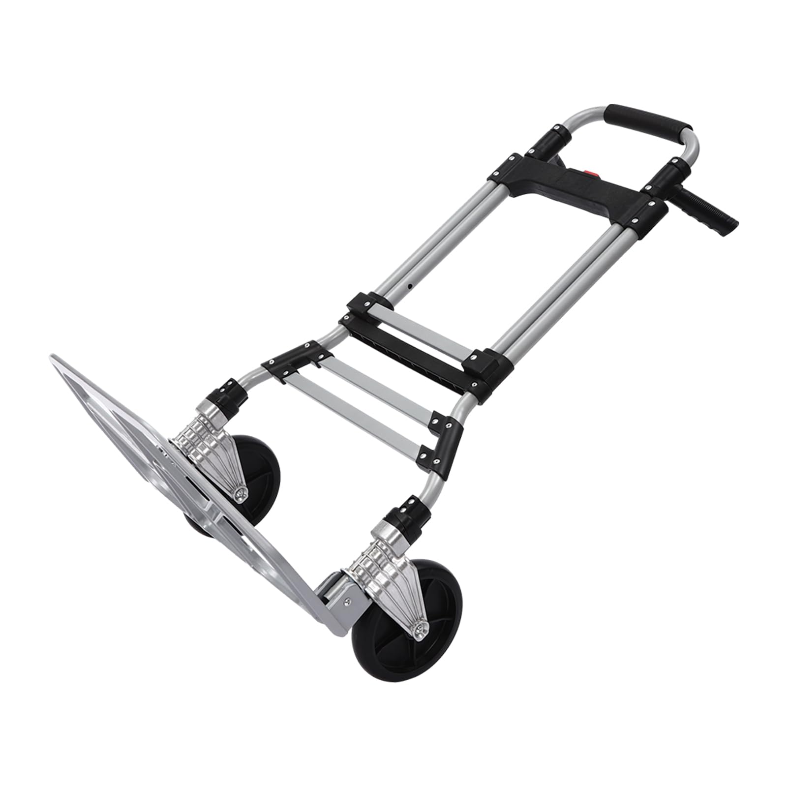 Carrello pieghevole con 2 ruote in PVC, carico massimo 120 kg, in alluminio, per la consegna di acqua e merci e