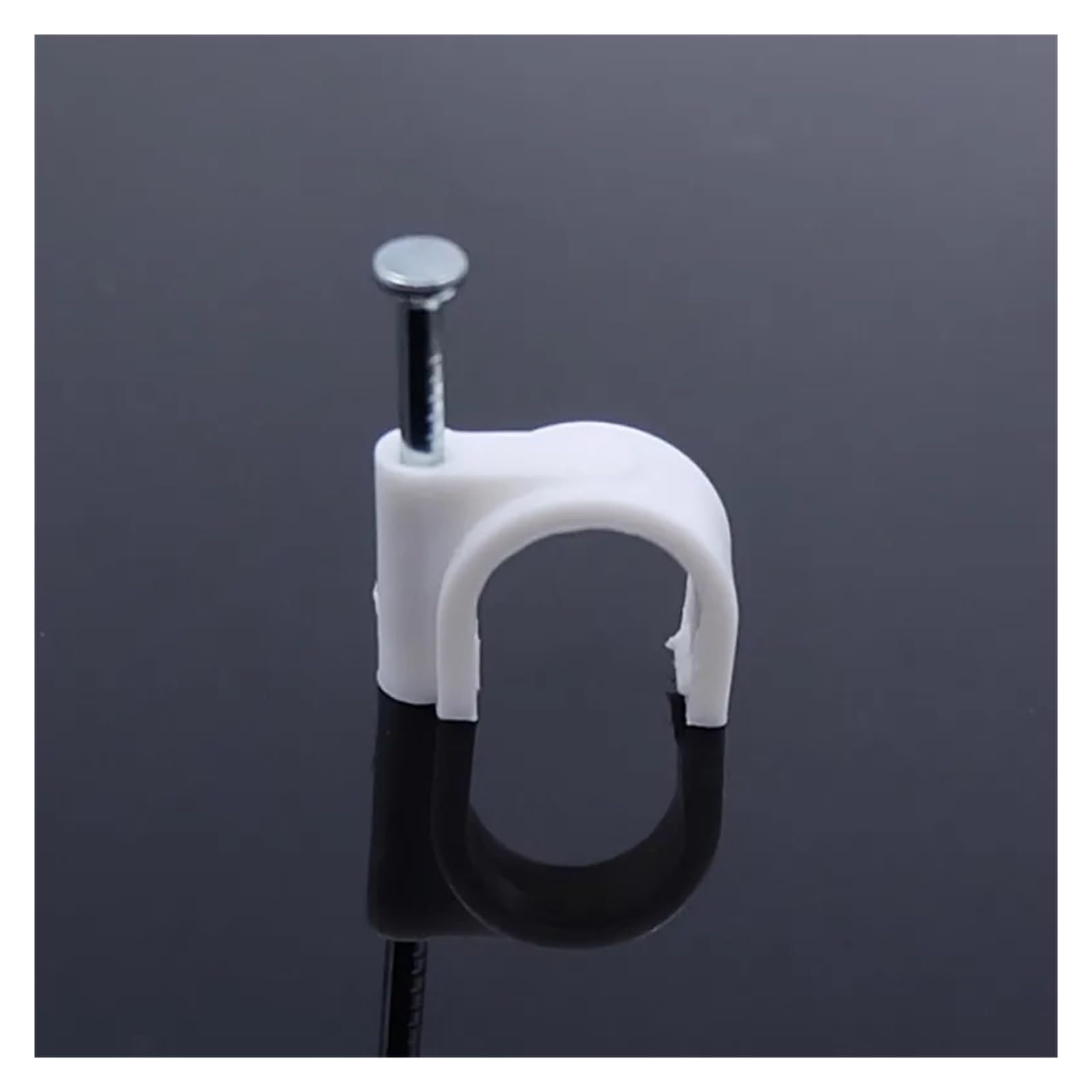 Fermacavi bianchi diametro 3-10 mm 100 pezzi, chiodi for cavi tondi for la gestione dei(Diameter 10mm)