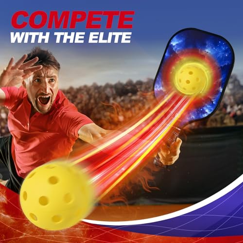 Image of niupipo Pickleball Paddles Set of 2 or 4, USAPA Approved Fiberglass Pickleball Paddle Set with Balls and Bag, Polypropylene Honeycomb Core, Lightweight Pickleball Paddles for Beginners Men Women