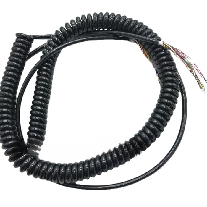 1PC NEW Electronic handwheel spring spiral signal cable with shielding 17 cores 19 cores 21 cores 3-4M 5-6M (19??5-6??)