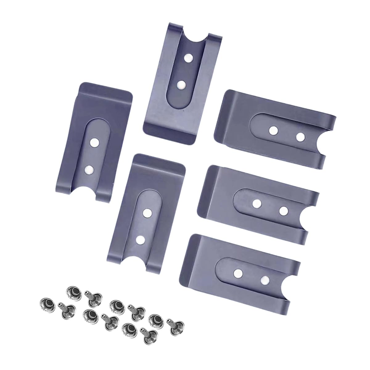 6pcs Metal Belt Clip, Leather Case Sheath Belt Clip Clasp Spring Buckle Hook, for Bag Leather Pouches Crafts DIY (Black)-image-16