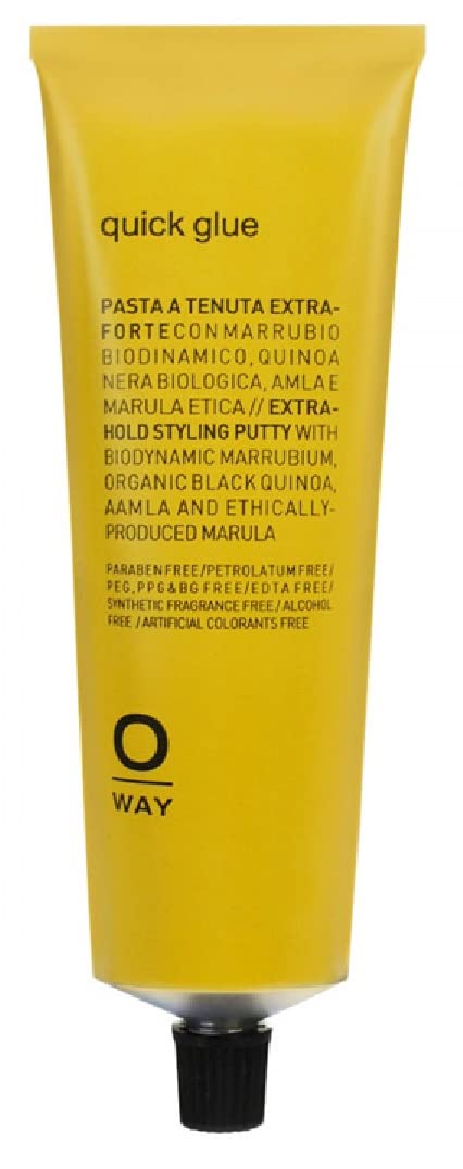 0way Quick Glue, Extra-Hold Styling Putty - Made in Italy, Biodynamic Ingredients, Matte Finish (3.4 oz)