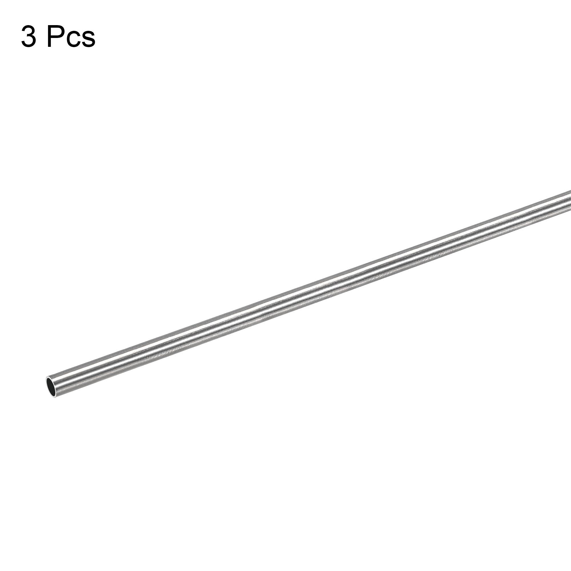 LAVMHAB Tubi in acciaio inossidabile 304, diametro esterno 10 mm, spessore parete 0,5 mm, lunghezza 300 mm, tubi tondi senza saldatura in acciaio inossidabile (4 pezzi