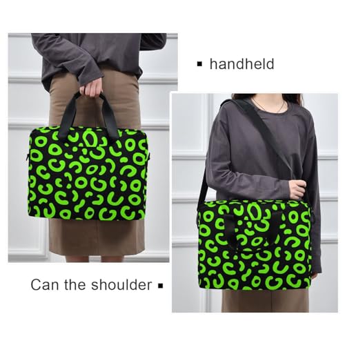 Bolso Maletín para Laptop 15.6 pulgadas Leopardo Verde Neón miniatura 2