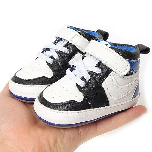 Image of Clowora Unsex Baby Shoes Boys Girls Infant Sneakers Non-Slip Soft Rubber Sole Toddler Crib First Walker Lightweight Shoes