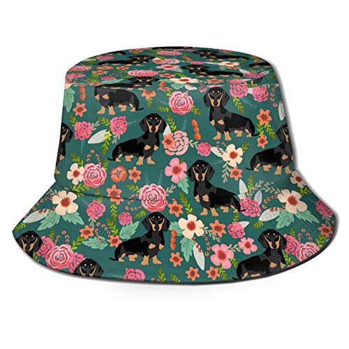 Fischerhut Dackel Blumen Hund Anglerhut Uv Schutz Sonnenhut Unisex Buschhut Für Mädchen Wandern Jungen Fischerhut Dackel Blumen Hund Anglerhut Uv Schutz Sonnenhut Unisex Buschhut Für Mädchen Wandern Jungen