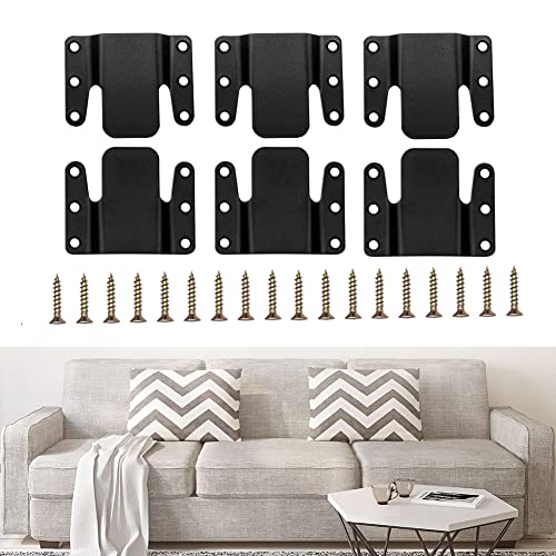 Zhitaoxun 6 Pieces Universal Sectional Sofa Interlocking,Sectional Sofa Connector Bracket Furniture Connectors Sofa Connector (3 Set) #TOP25