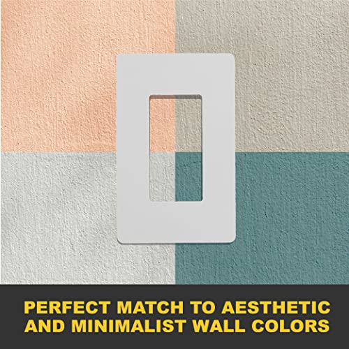 Faith White 1-Gang Screwless Wall Plate (1-Pack) | Light Switch Plate Or Wall Plate For Electrical Outlet | 1-Gang Wall Plate For Decorator Switches And Receptacles | Heat-Resistant Thermoplastic #TOP7