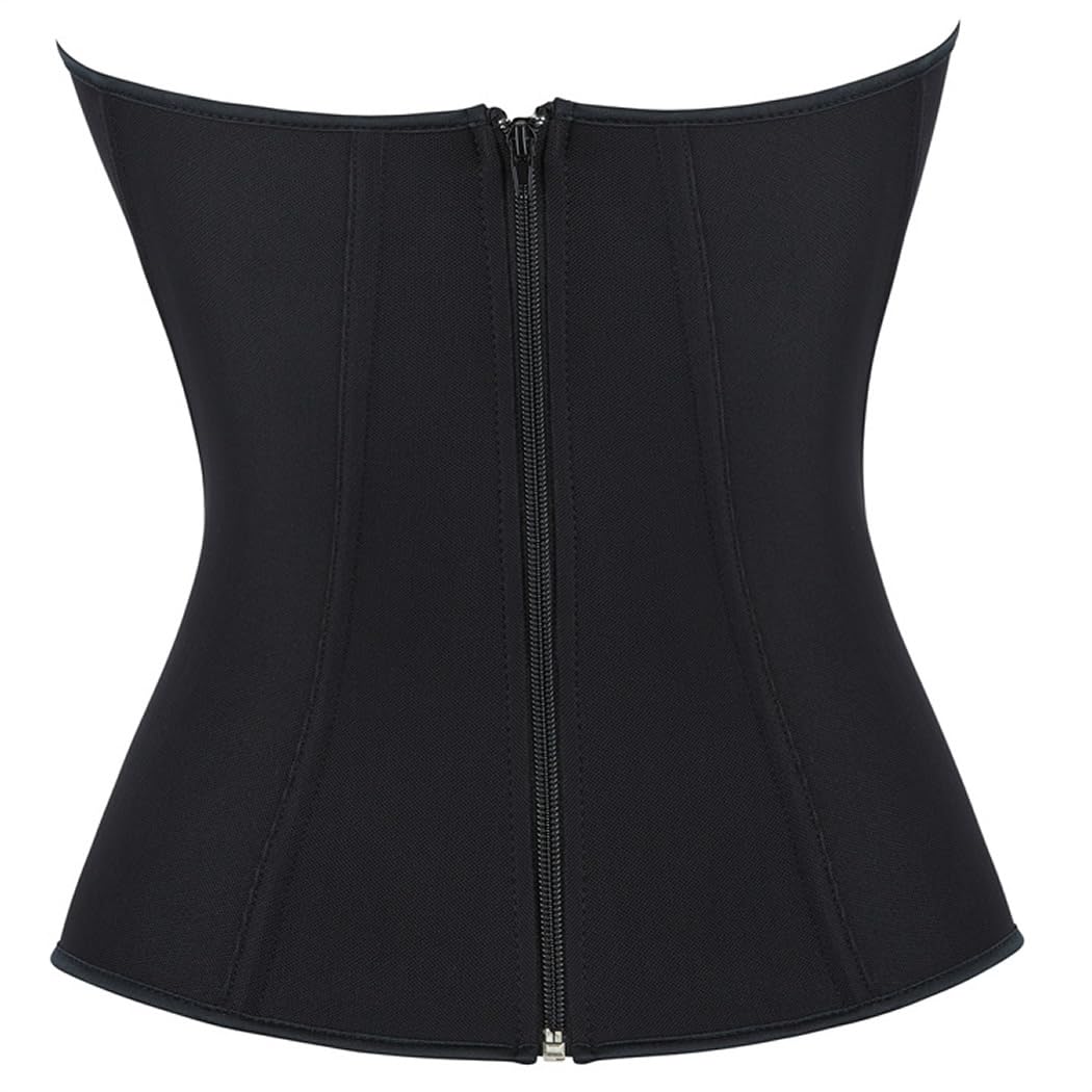Valin Corset Overbust Élastique Fermeture Arrière | Tissu élastique, fermeture éclair arrière, coutures baleinées verticales, bord supérieur en cœur, ourlet courbé