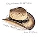 ZWZPOP Cowboy Hat,Cowgirl Hat,Cowboy Hats for Women/Mens/3 Decorative Bands Straw Hat,Western Cowboy Hat for Women and Men(US, Alpha, One Size, Beige & Dark Brown)