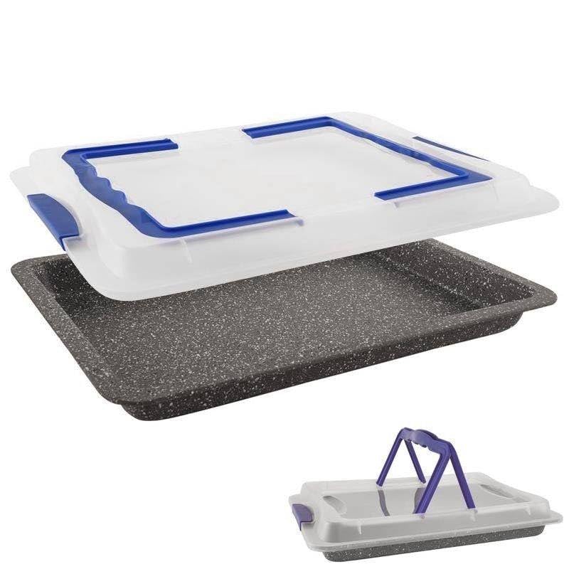 orion group Bandeja para horno con tapa de granito, 43 x 29 x 7 cm