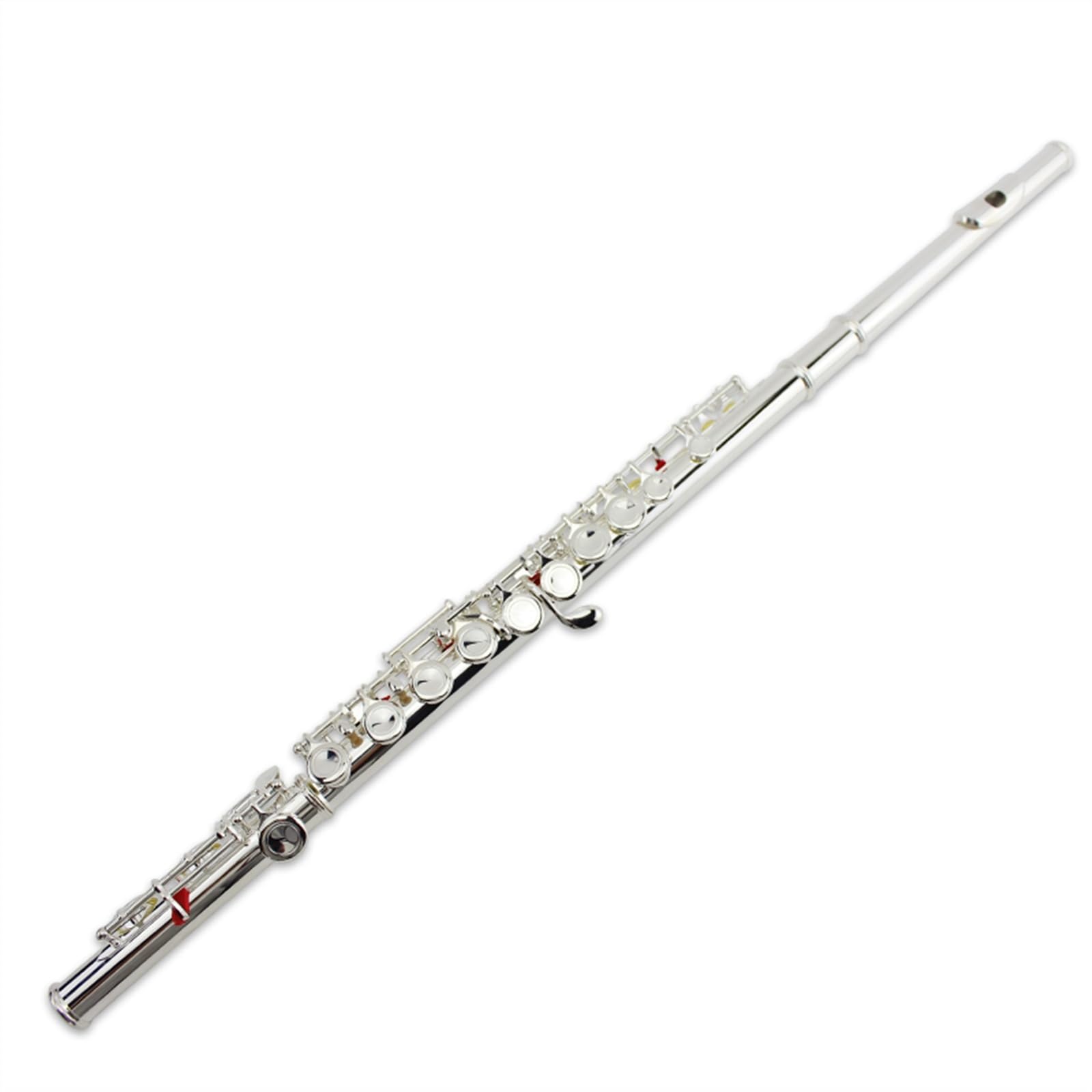 Professionale Flauto Traverso Strumento Per Flauto Traverso Placcato Argento In Rame Bianco Con Foro Chiuso A 16 Tasti Con Chiave E Divisa