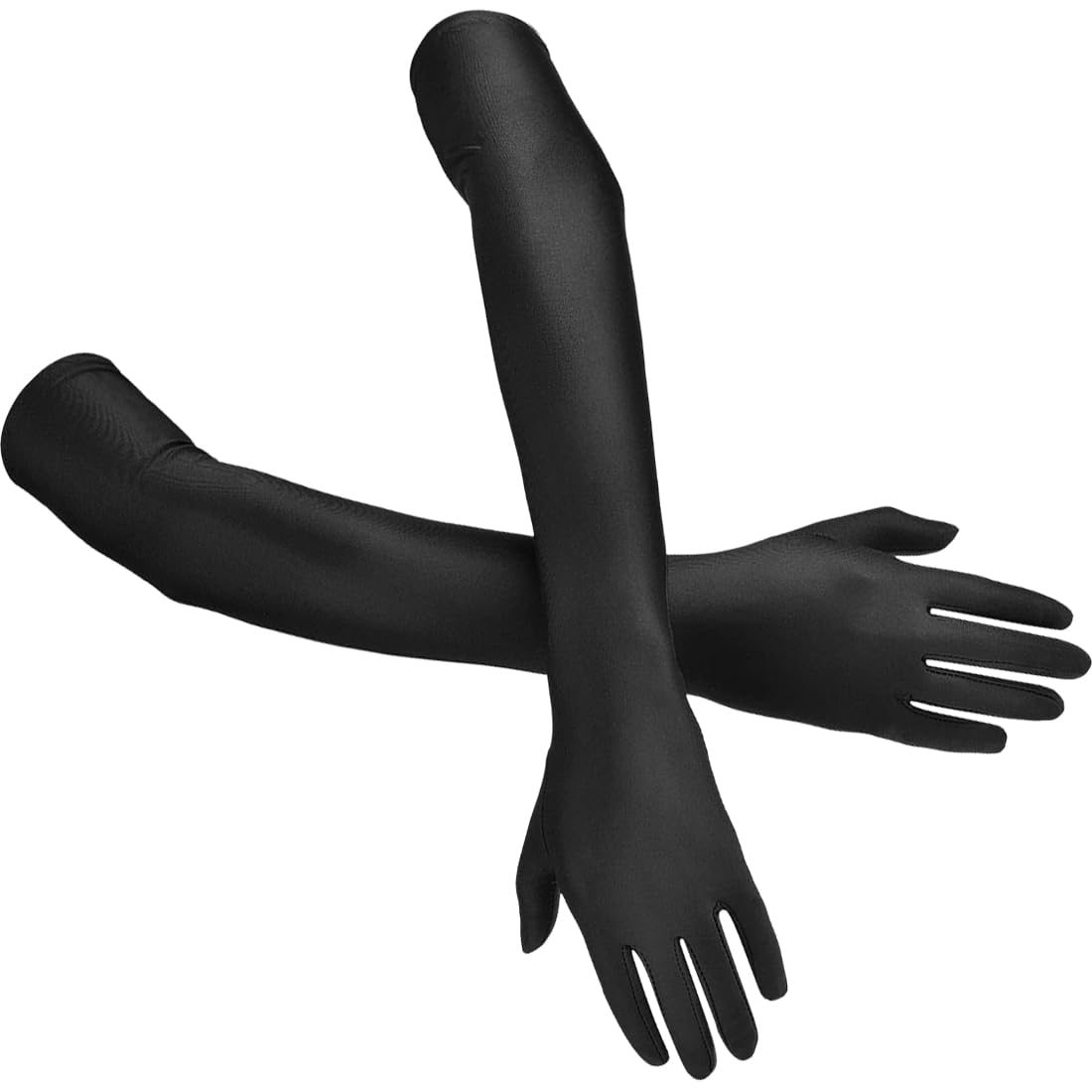 Guanti Lunghi Boland In Satinato | 60cm | Nero, Bianco O Rosso | Per Feste E Costumi - Foto 9