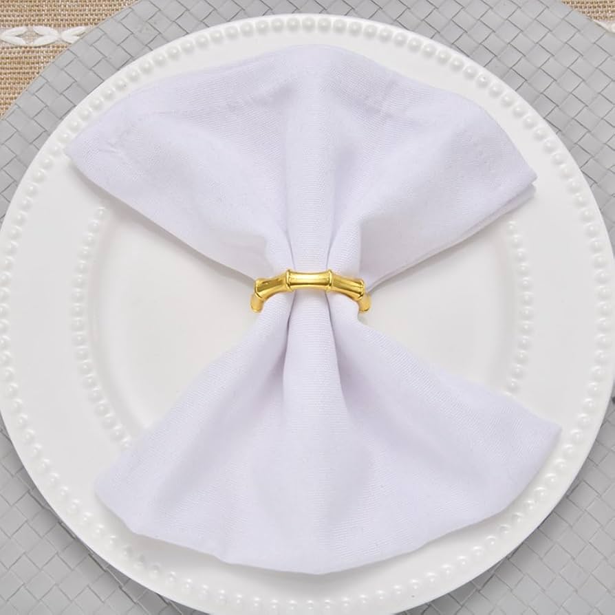 パンダ ナプキンリング 竹デザイン Amazon｜TAMOSH 12個の竹ナックルスタイルゴールドナプキン