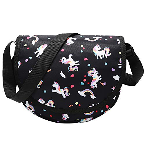 Choco Mocha Unicorn Purse for Girls Crossbody Purse Girls Purses for Kids 9-10 6-8 8-10 Little Purse for Teen Girls 10-12 Crossbody Bags for Girls Small Messenger Bag Tween Purse Gifts, Black