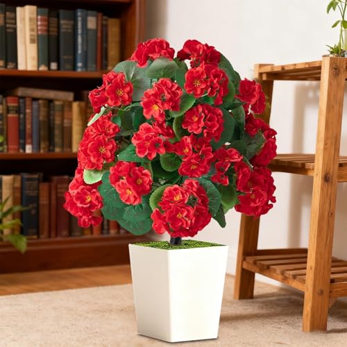 Flores artificiales para balcones resistentes al sol y viento 3