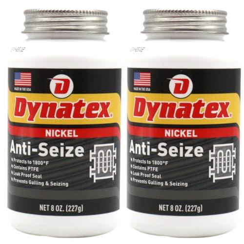 Image of Dynatex Nickel Anti-Seize 8 oz Can - Heavy-Duty, No Sulfur Lead Copper Halogens, Protects Against Extreme Heat Corrosion Acidic Environments (2-Pack)