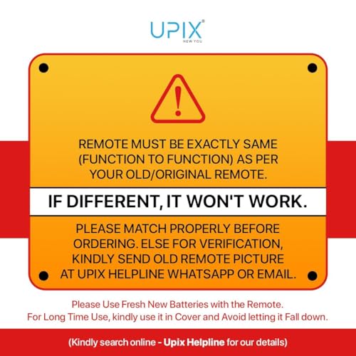 Image of Upix AC Remote No. 176 (No Backlight), Compatible /Replacement for Gree Split AC Remote Control (Exactly Same Remote Will Only Work)