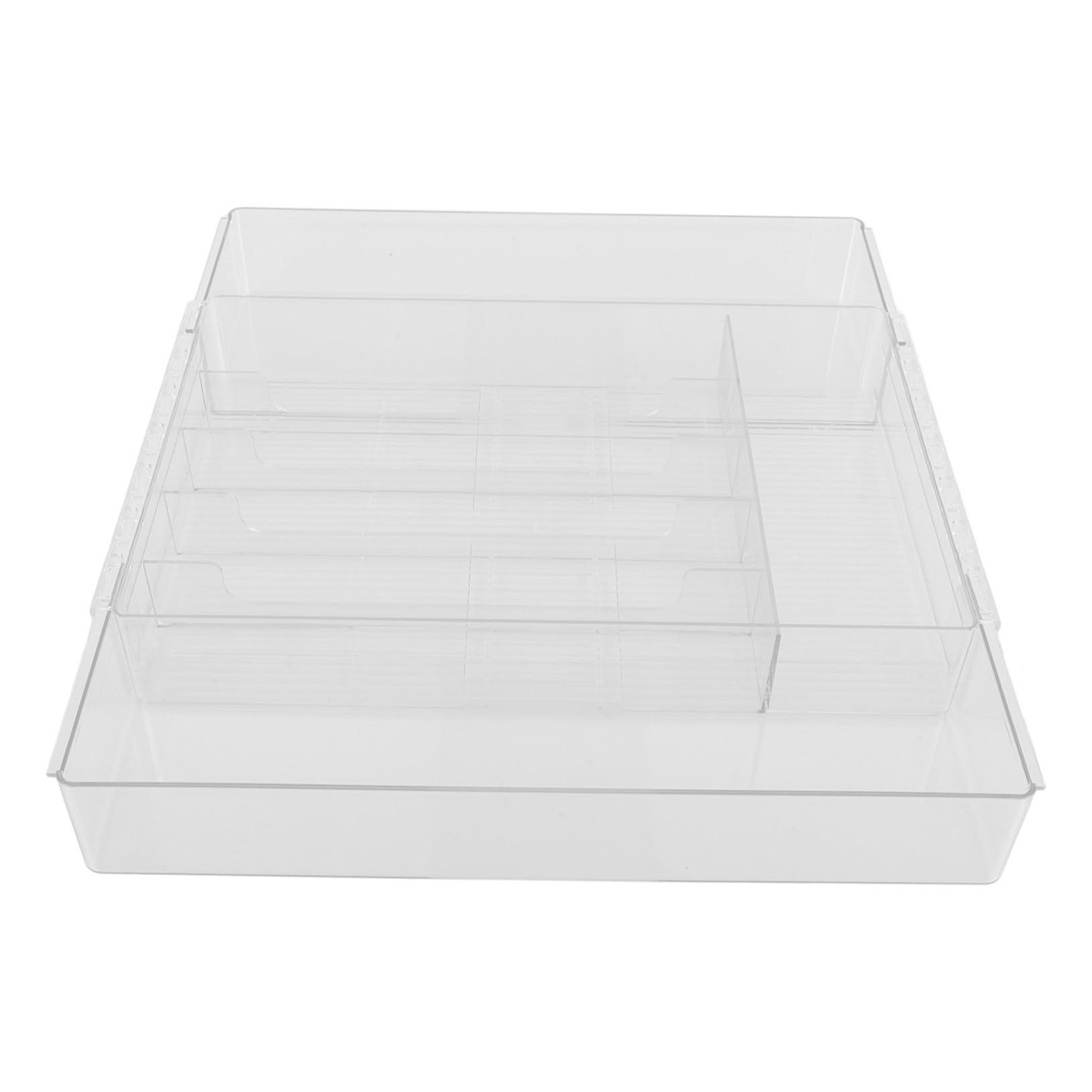 Toyvian Schubladenorganizer aus Acryl Erweiterbarer Besteckhalter mit Fächern Transparenter Besteckkasten für Küchen und Badaufbewahrung