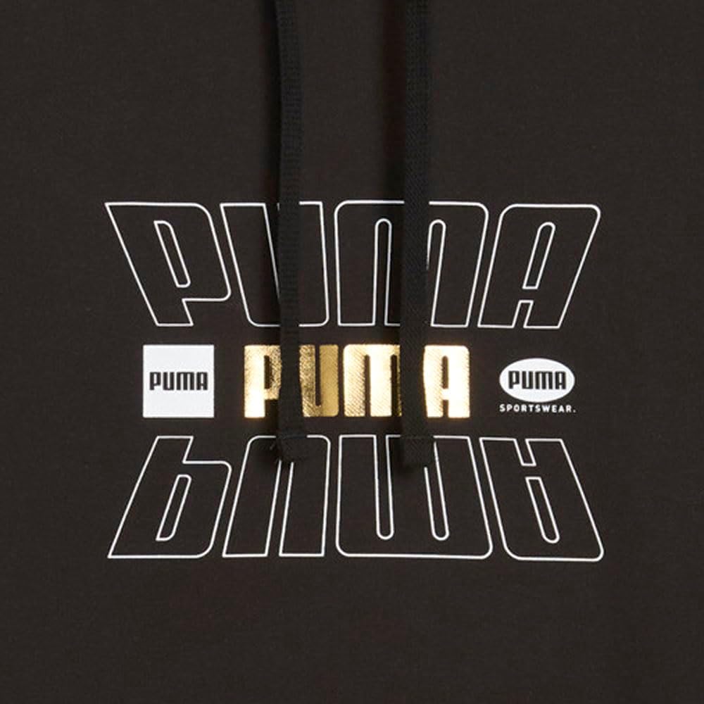 PUMA Mens Essentials Logo Lab Holiday Hoodie Casual Outerwear Casual - Black - Image 6