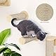 YITAHOME 7PCS Kletterwand Katzen, Hölzerne Katzenwandmöbel, Katzenkletterbaum, Hölzerner Kratzbaum mit 3 Sisal-bezogenen Säulen/4-Stufige Katzentreppe Wand mit Kratzbaum/Hängematte