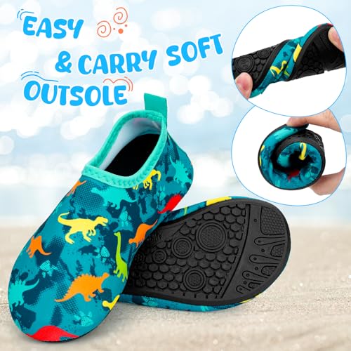 Image of Kids Boys Girls Swim Water Shoes, Toddler Kids Swim Water Shoes Non-Slip Quick Dry Beach Shoes,Barefoot Sports Shoes Aqua Socks for Beach Outdoor Sports