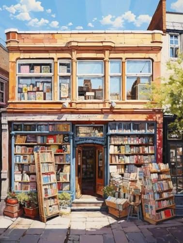 Affiche rétro de librairie Baibexing impression sur toile 50x70cm