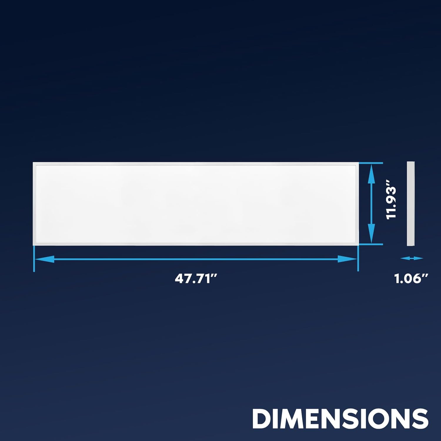 LUXRITE 1x4 FT Slim Surface Mount Panel Recessed Lighting, 5 Color Temperature Options 2700K-5000K, Dimmable LED Panel Light, 3300/4400/5500 Lumens, 30W-50W, Edge Lit, Damp Rated, ETL Listed (4 Pack)