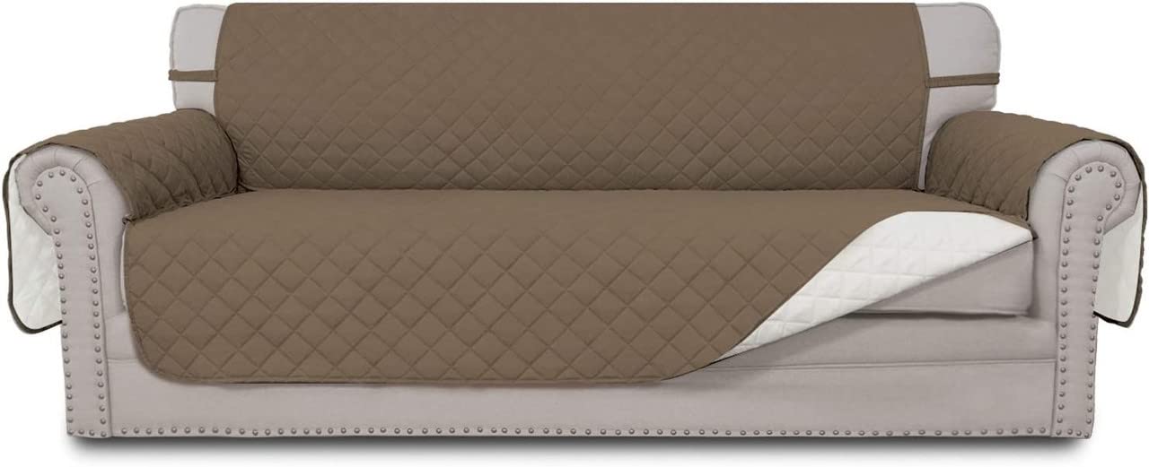 CULTIVER Microfiber Three Seater Ultra Soft Reversible Sofa Cover 3 Seater With Three Layer Quilted Water Resistant 3 Seater Sofa Covers For Living Room (3 Seater, Brown And Beige Color) (B0BXXQYTJJ) Amazon Price History, Amazon Price Tracker