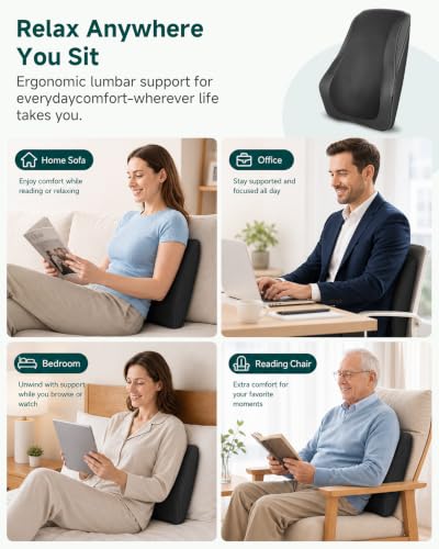 Image of Snailax 4D Shiatsu Back Massager with Heat, Deep Tissue Neck Massager