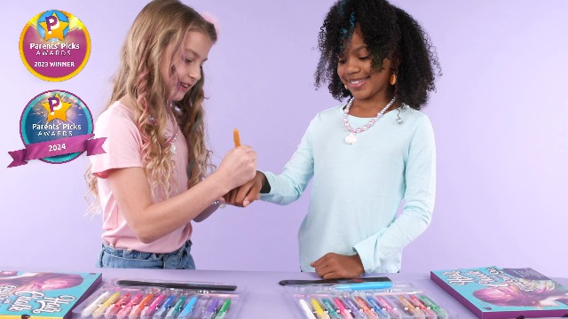 PURPLE LADYBUG Hair Chalk for Kids - 12 Safe Vibrant Temporary