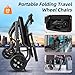 Lightweight Foldable Transport Wheelchair, Portable Travel Wheelchair with Handbrake for Adults & Seniors, Easy-Fold Design & Secure Locking Brakes Transfer Wheelchairs (Black)
