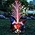 RCTTICUU Gnome Statue Solar Garden Decor with LED Lights, Resin Gnomes Figurine and Colour Changing Optical Fiber Solar Light,Outdoor Decorations for Balcony, Patio, Yard, Lawn, Gifts for Women