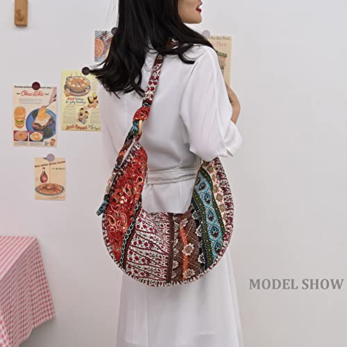 KARRESLY Women's Sling Crossbody Bag Ethnic Style Shoulder Bag with Adjustable Strap3
