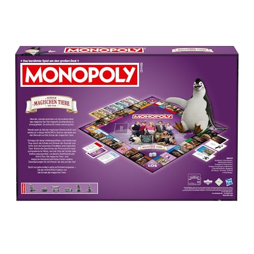 Winning Moves Monopoly Die Schule der magischen Tiere Edition - Monopoly Spiel für Fans - Familienspiele Strategie Brettspiele Die Schule der magischen Tiere - 2+ Spieler ab 8+ Jahren - Deutsch – Bild 5