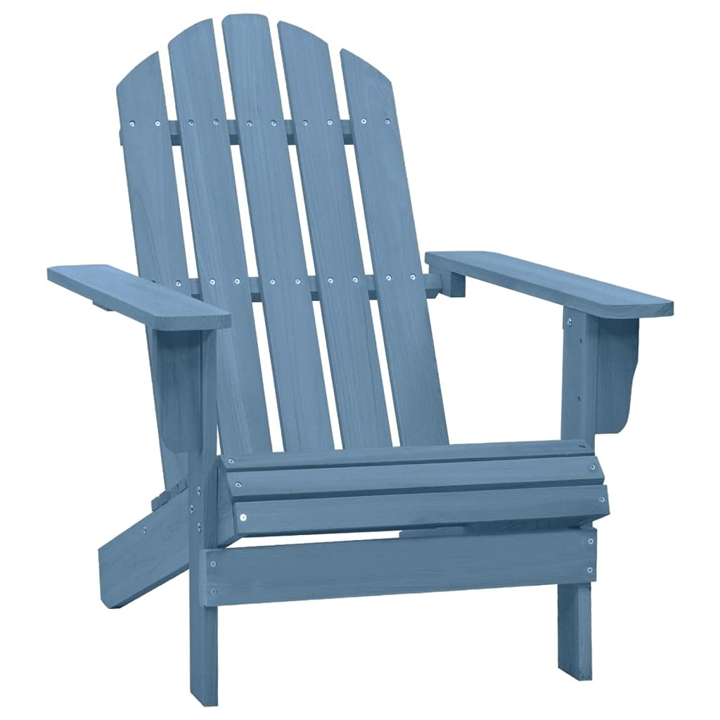 Générique Chaise de Jardin Adirondack Bois de Sapin Massif Bleu Meubles Mobilier de Jardin Sièges de Jardin Chaises de Jardin (Poids 8.15KG)